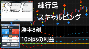 FX 聖杯 練行足 トレード手法 勝率8割も可能。平均数10pipsを刈取る スキャルピング テクニカル手法 MT4 シグナル サ　mint